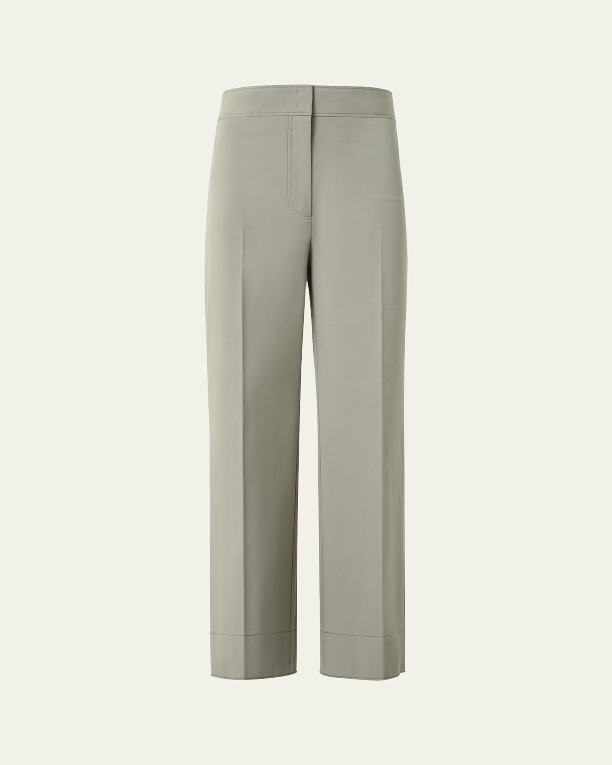 Chieko Cropped Bi-Stretch Cotton Pants