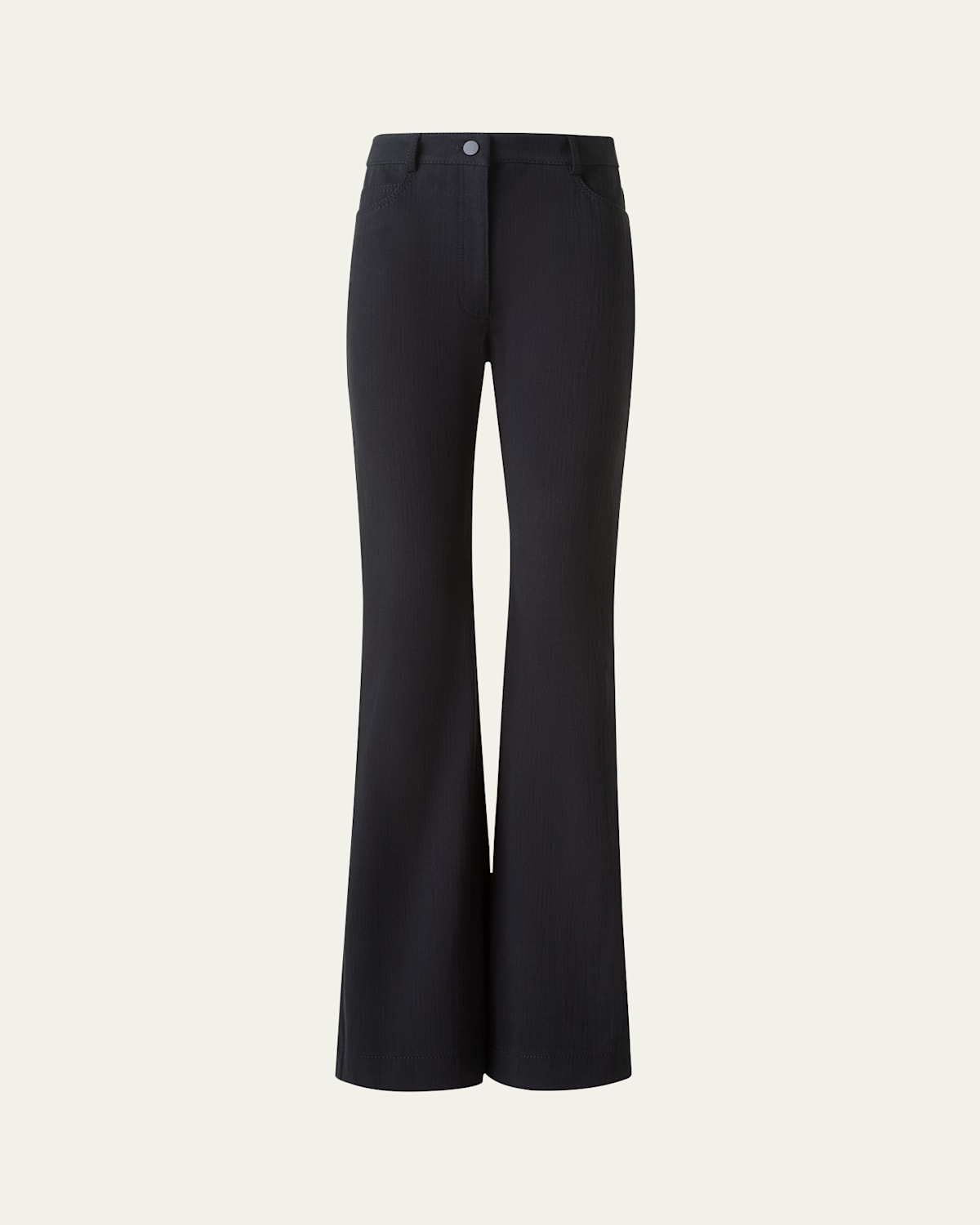 Flared Stretch Denim Tailored Pants