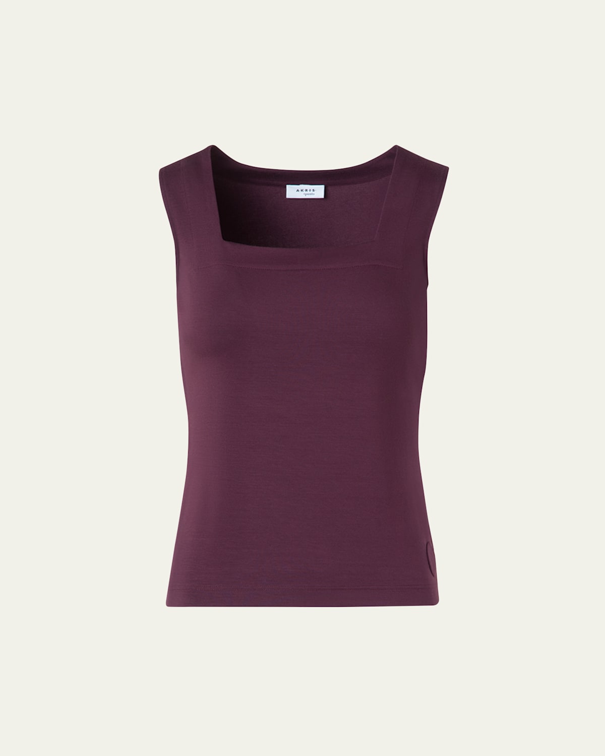 Square-Neck Stretch Jersey Top