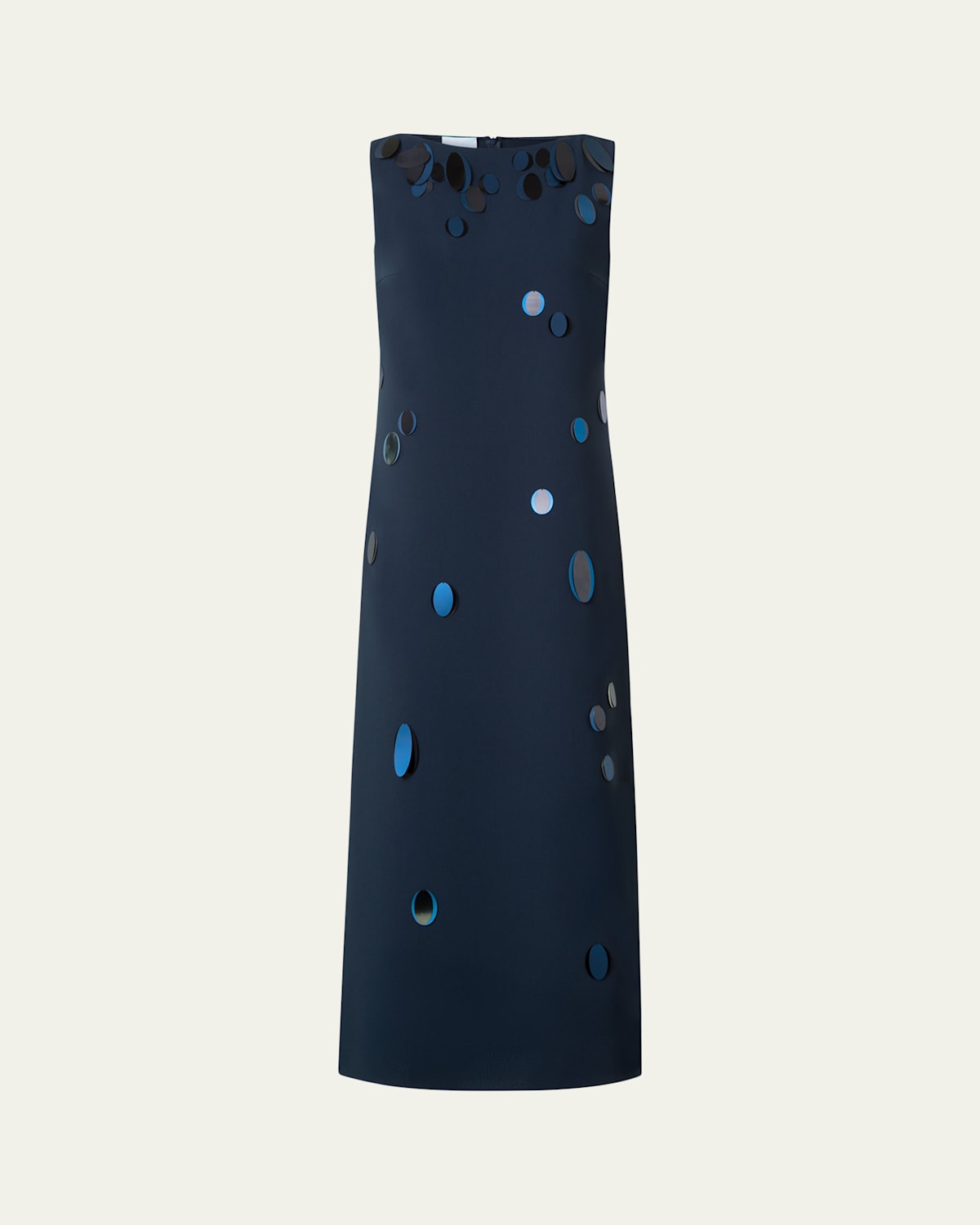 Sequin Dot Heavy Crepe Midi Dress
