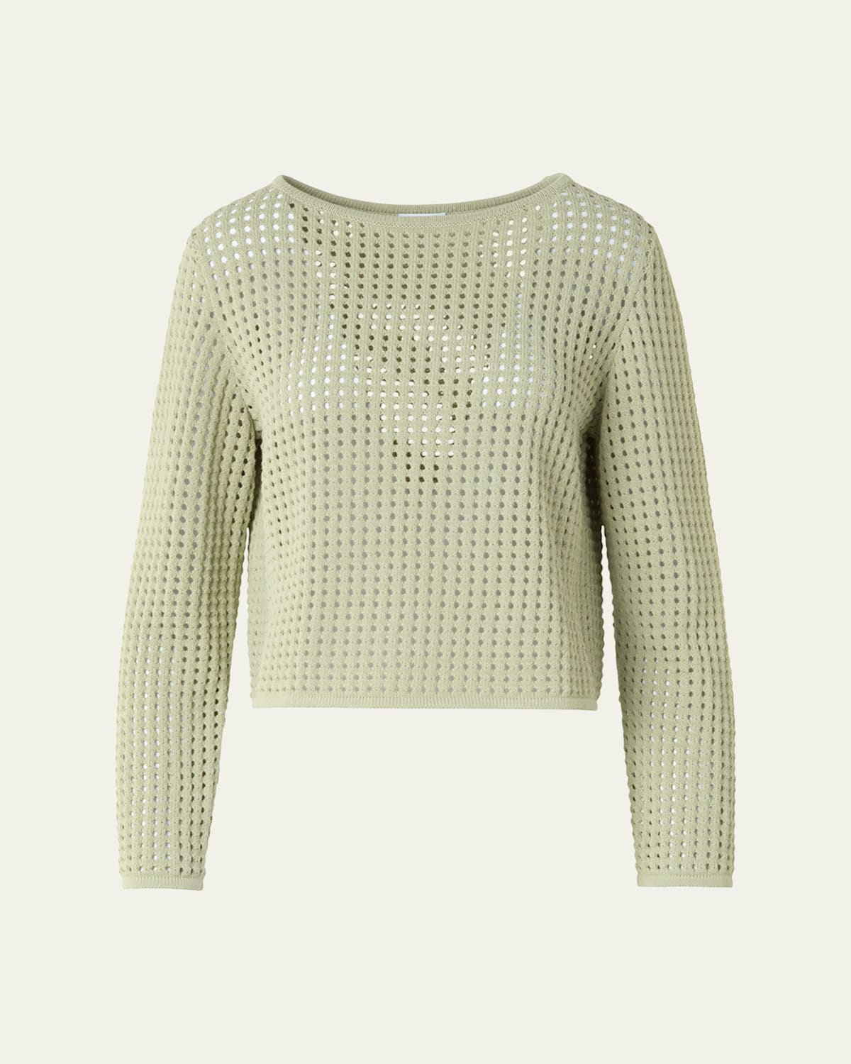 Akris Punto Boat-neck Chunky Cotton Mesh Knit Sweater