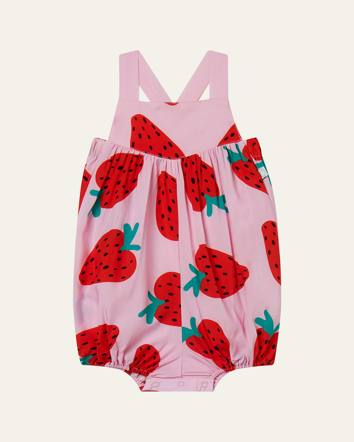 Stella McCartney Kids Girl's Strappy Strawberry-Print Bodysuit, Size 3M-18M
