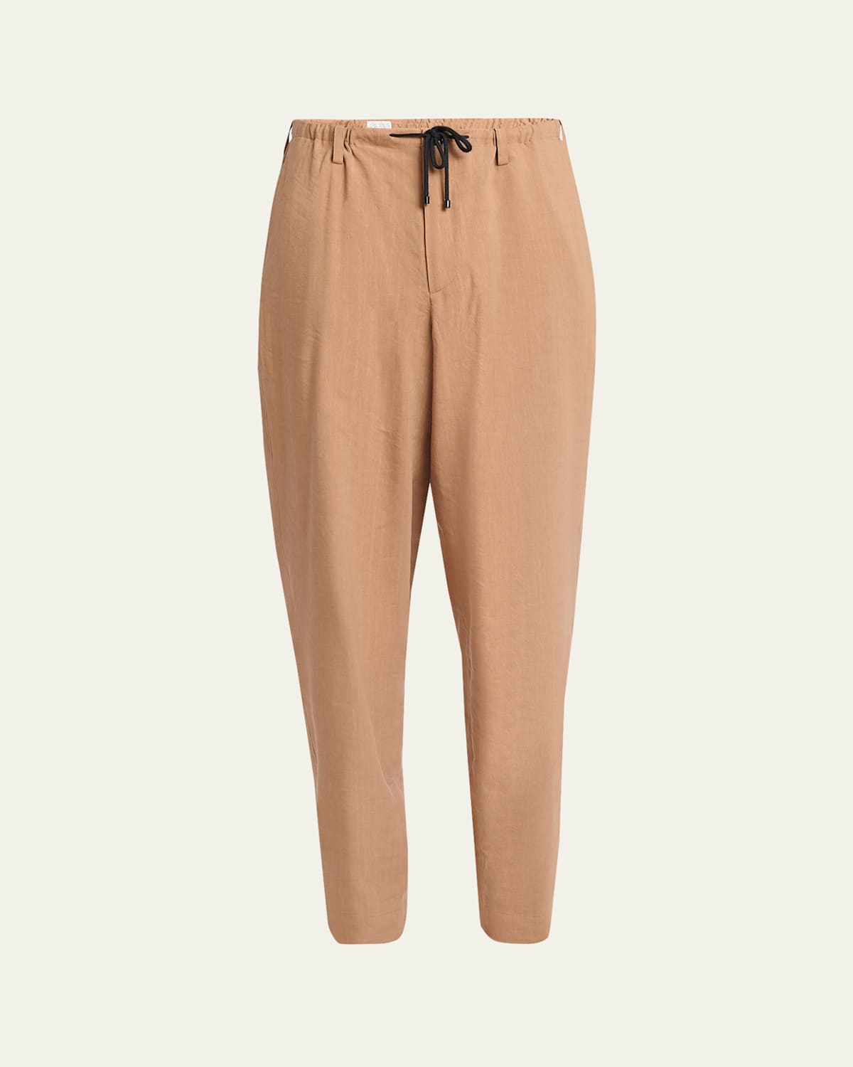 Dries Van Noten Men's Penny Linen-blend Trousers In Camel