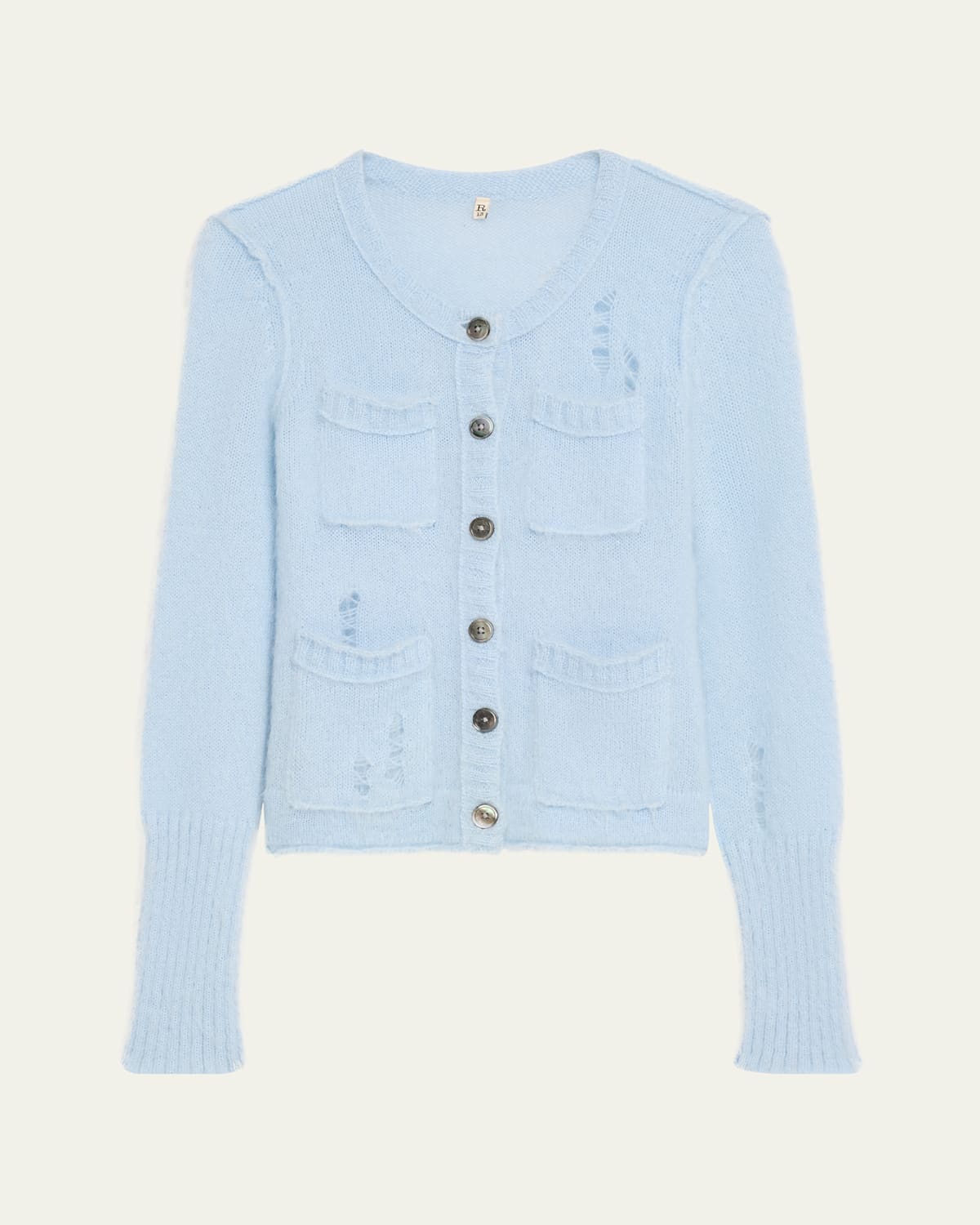Shrunken Distressed Cardigan