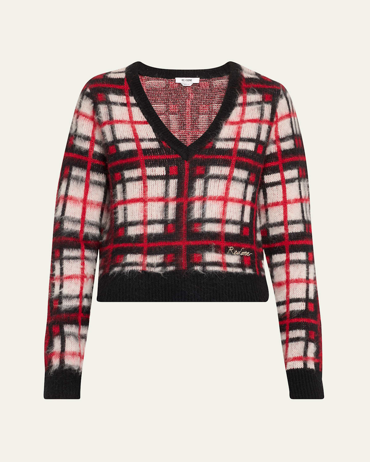 Tartan V-Neck Sweater
