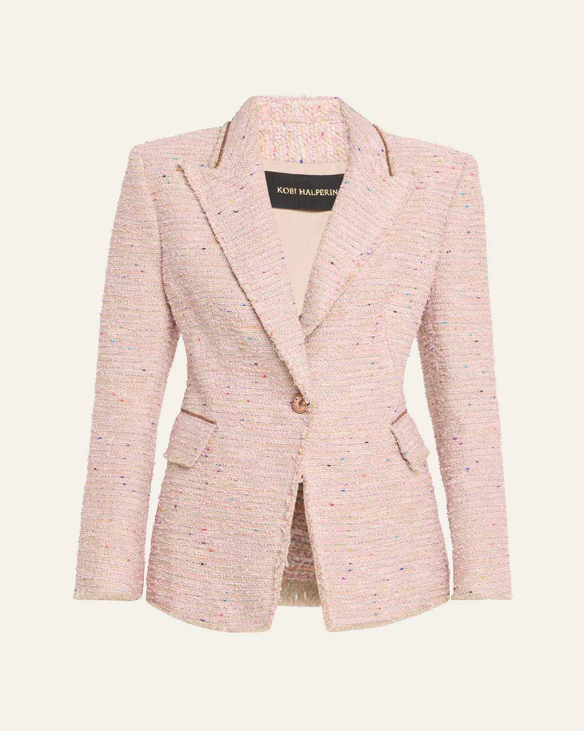 Kobi Halperin Fiorellie Fray Jacket In Light Pink
