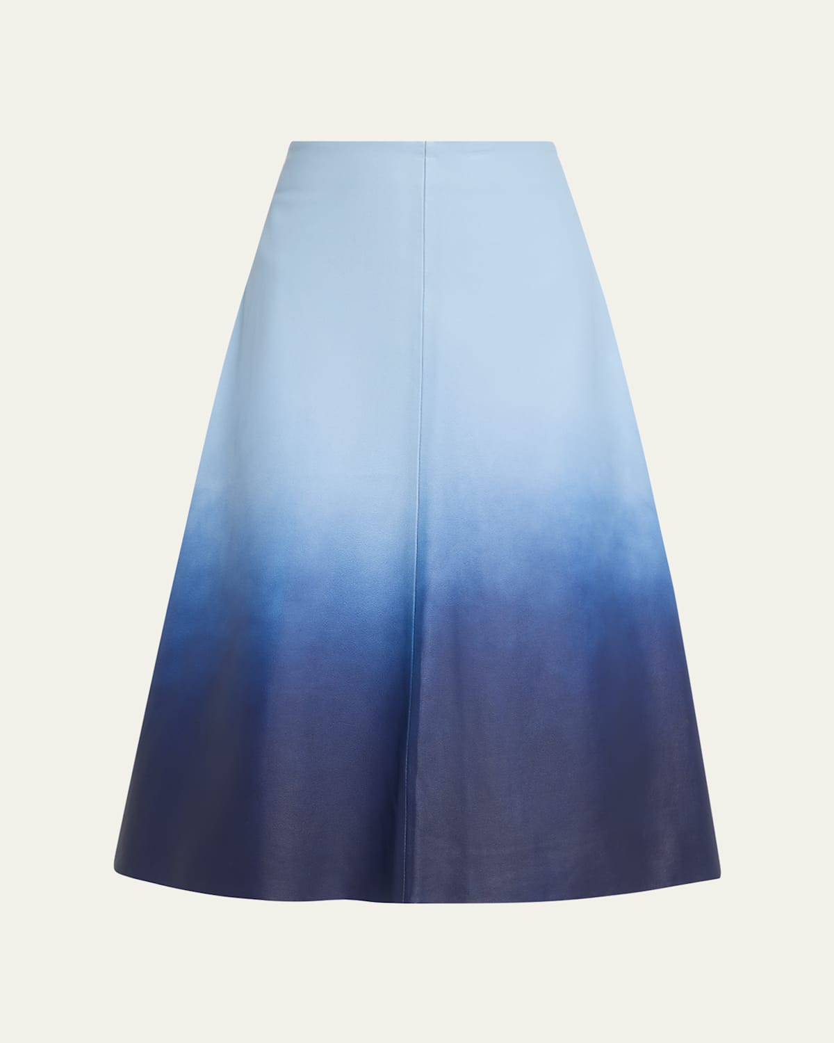Lucien Ombre Leather Midi Skirt