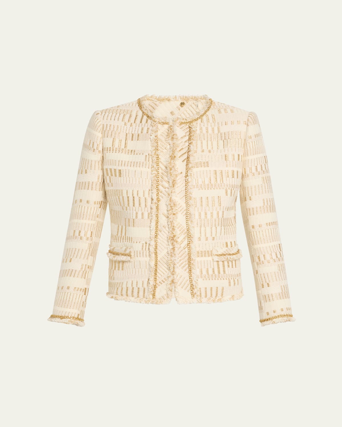 Kobi Halperin Kosta Metallic Chain-trim Jacket In Gold