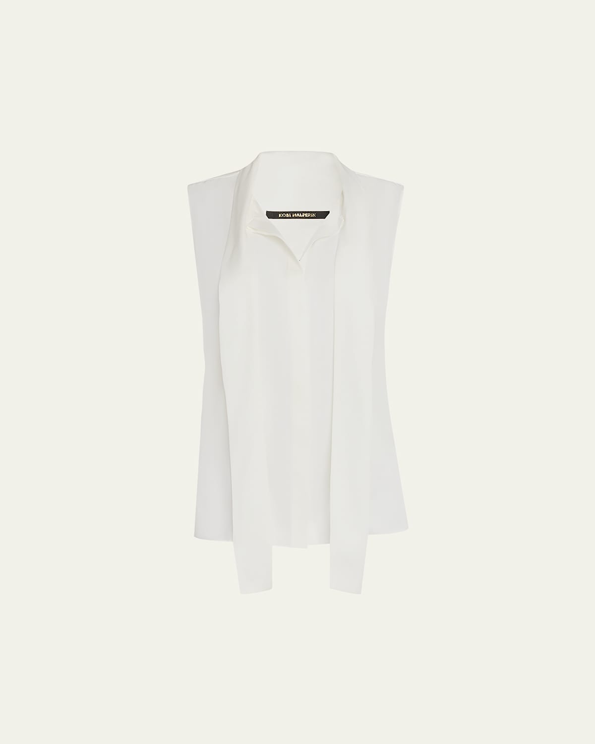 Ives Sleeveless Tie-Neck Blouse