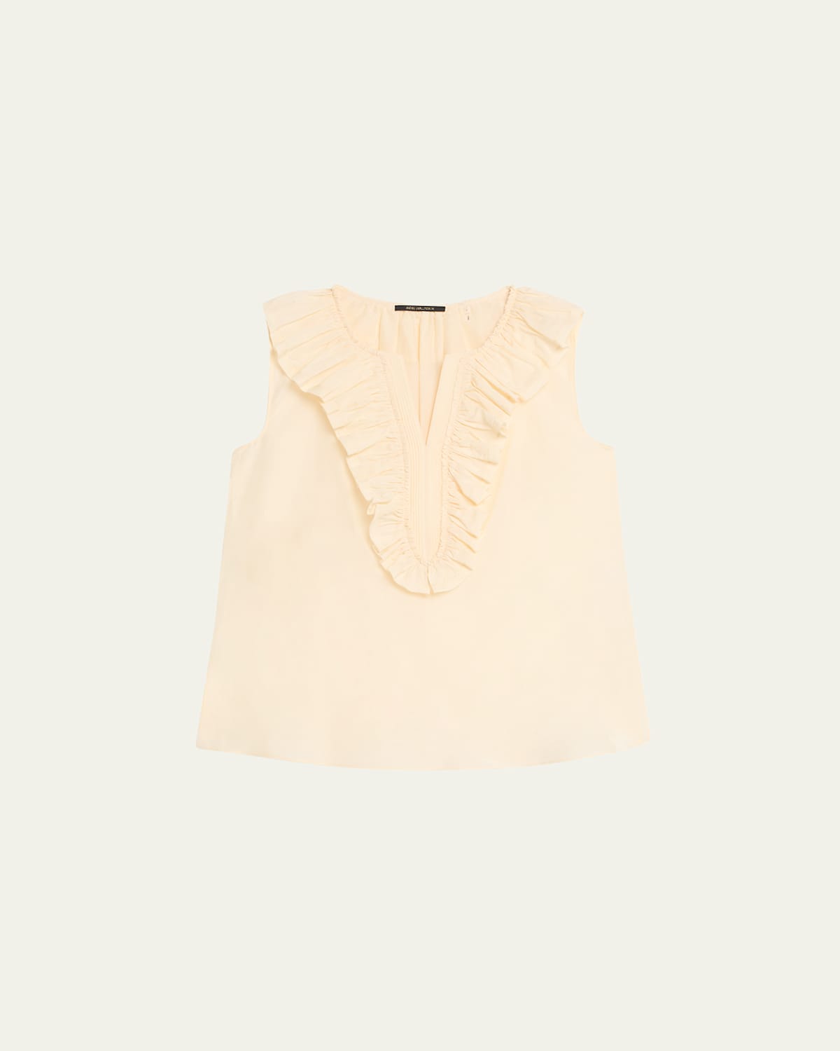 Kobi Halperin Florence Sleeveless Ruffle Blouse In Ecru