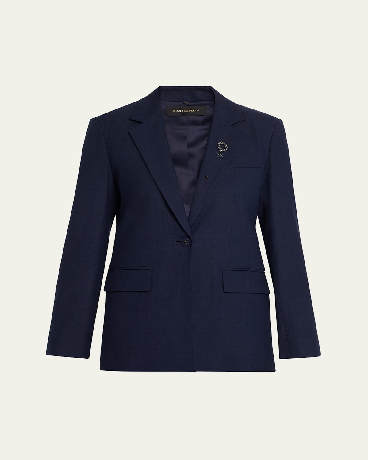 Kent Single-Button Viscose Jacket