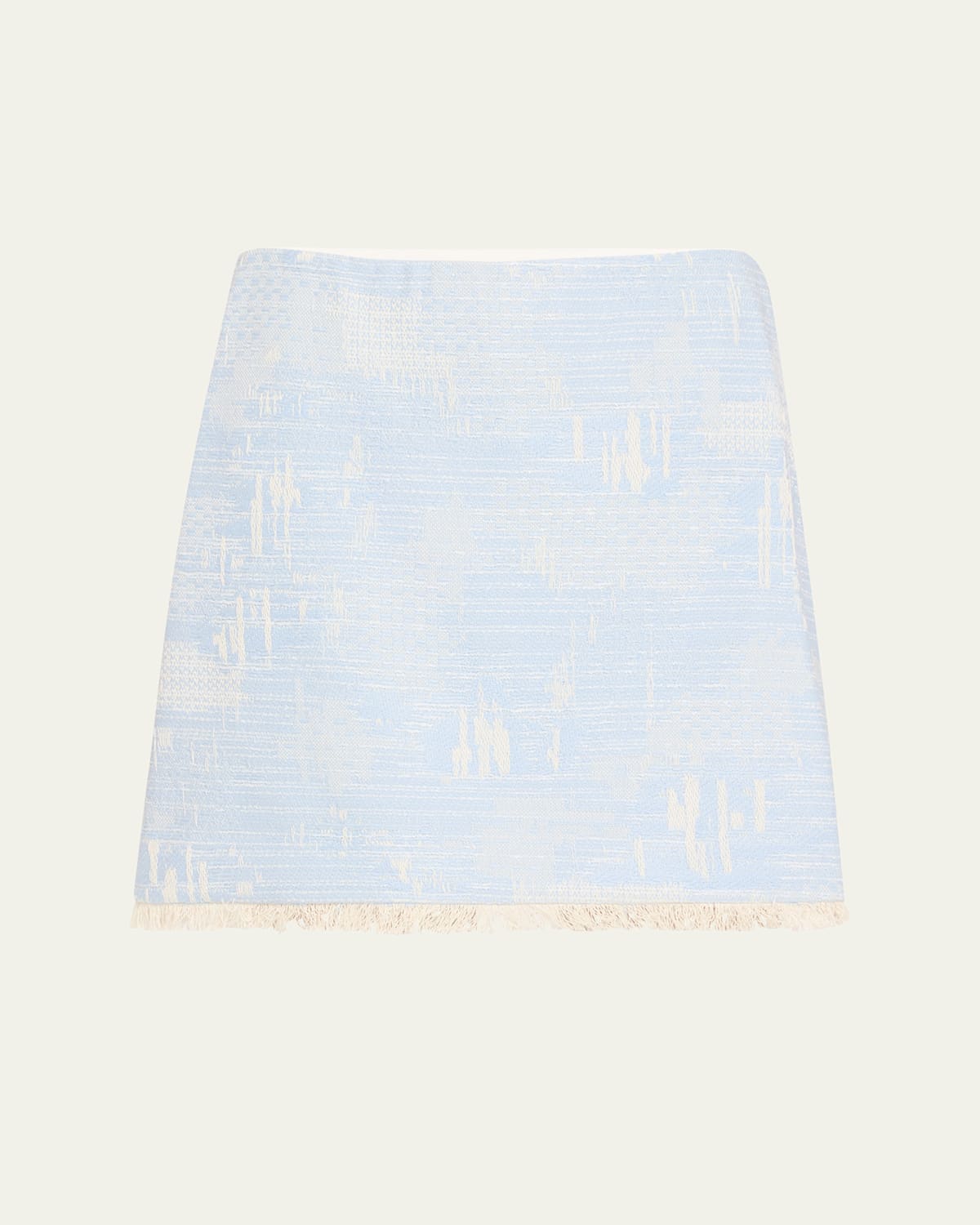 Rigby Fringe-Hem Tweed Mini Skirt