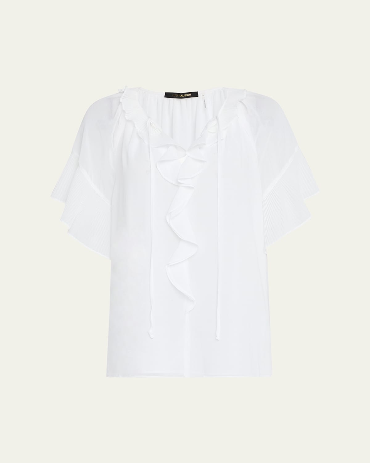 Kobi Halperin Vale Raglan-sleeve Ruffle Blouse In White