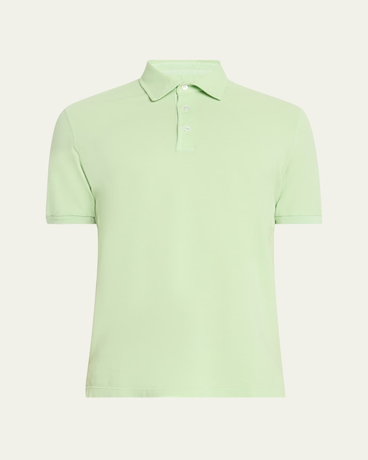 Fedeli Men's Pique Polo Shirt In Lime
