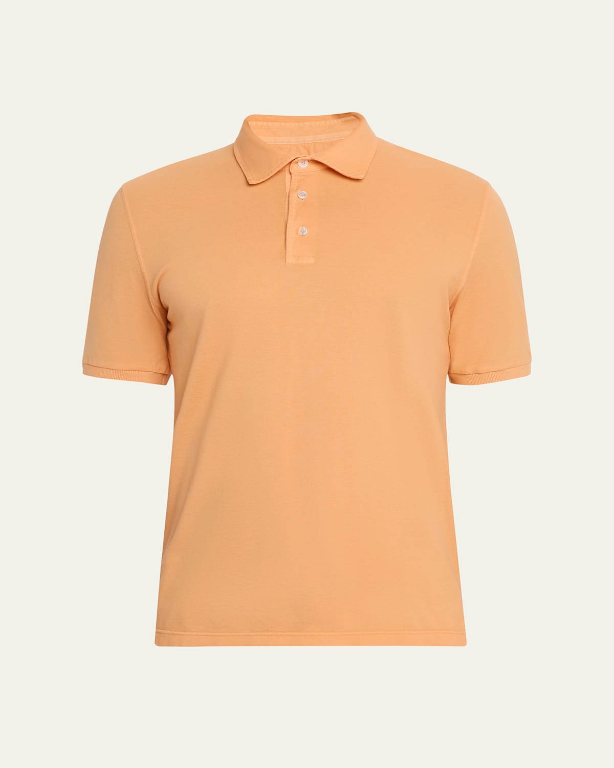 Fedeli Men's Pique Polo Shirt In Tangerine