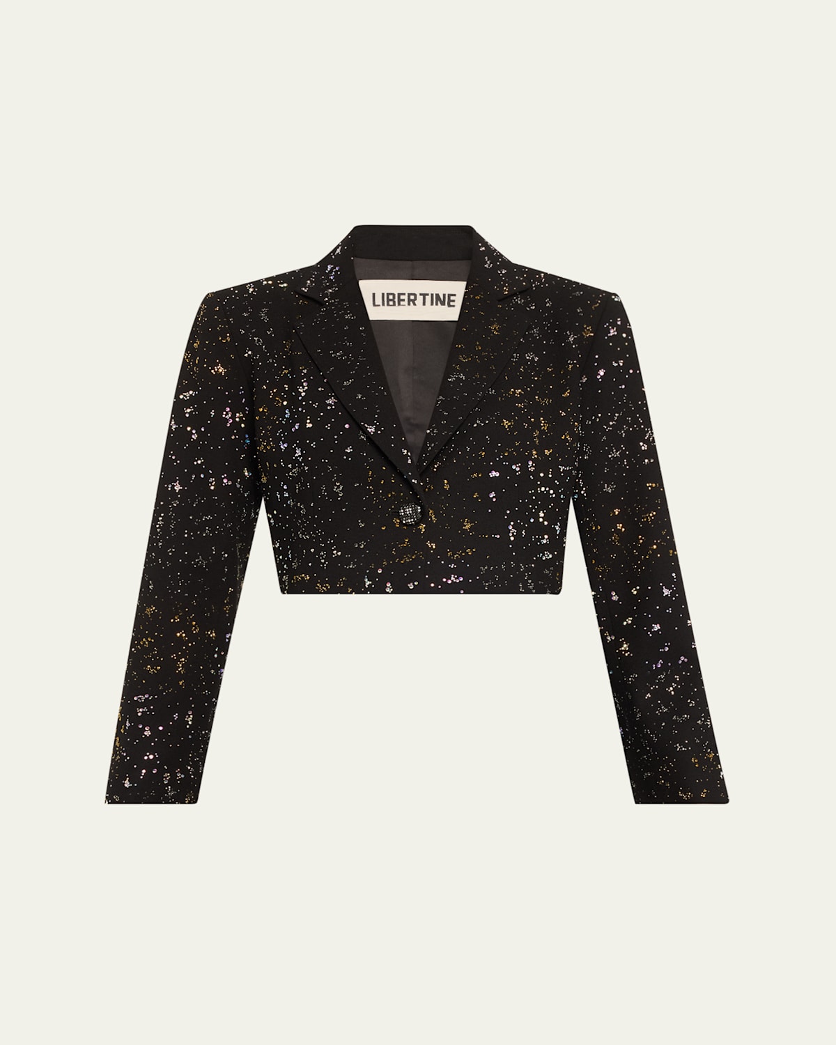 Libertine Margaret Meteor Shower Embellished Crop Jacket In Black