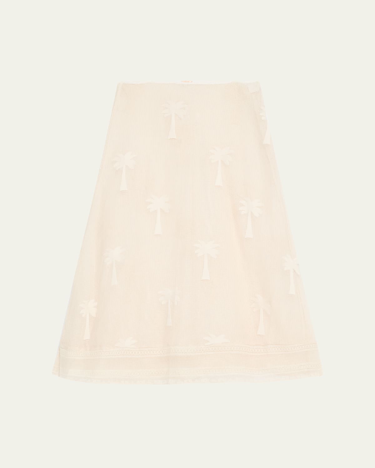 Johanna Ortiz Fair Winds Midi Skirt In Ecru