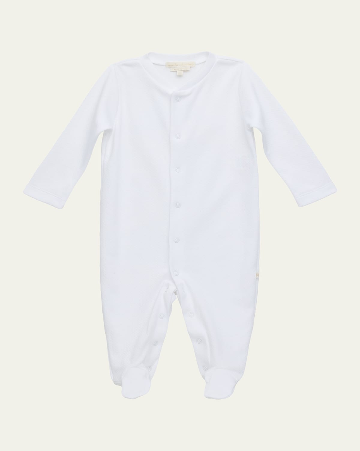 Kid's Pointelle Embroidered Angel Wing Footie, Size Newborn-6M
