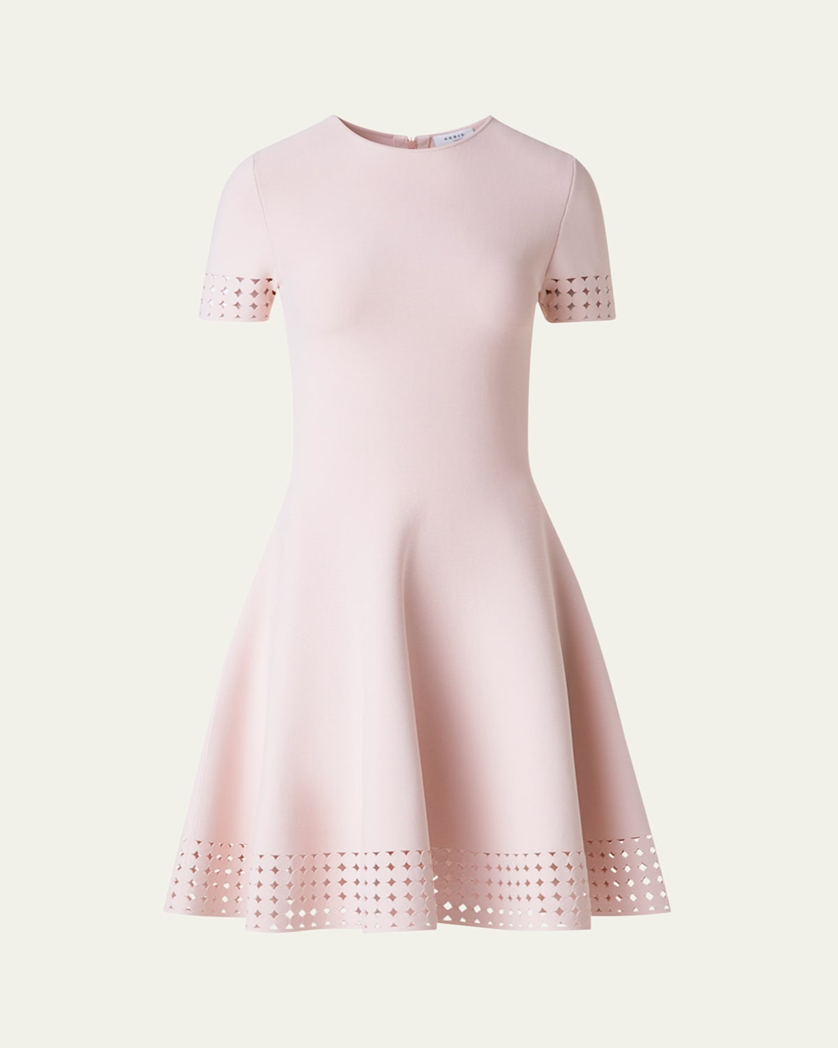 Dot Lace Knit A-Line Dress