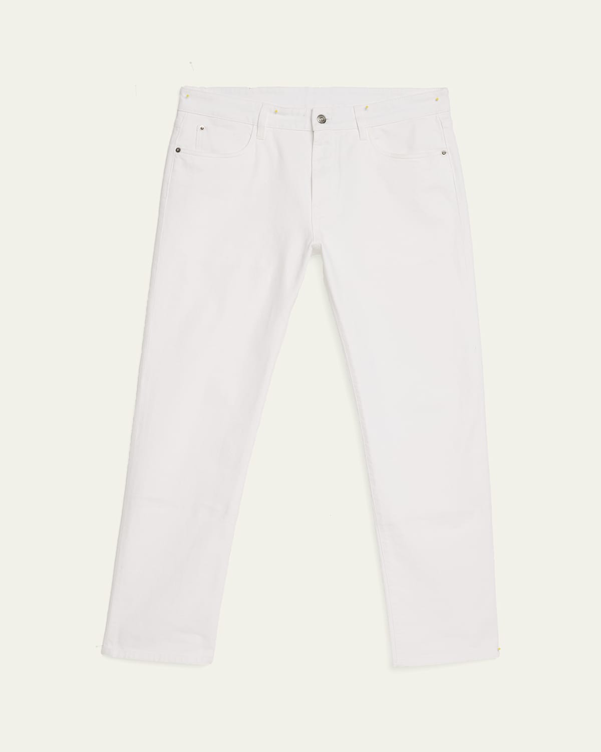 Loro Piana Quarona Slim-fit Stretch-cotton Twill Trousers In 1005 Optical White