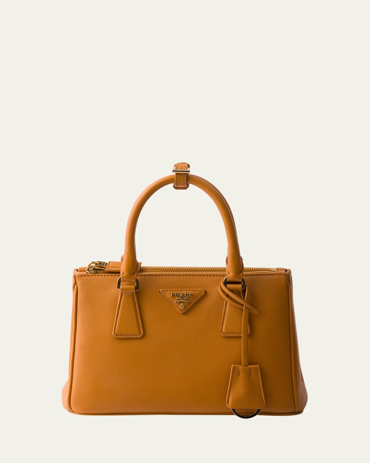 Prada Small Galleria Leather Top-handle Bag In F0287 Ambra