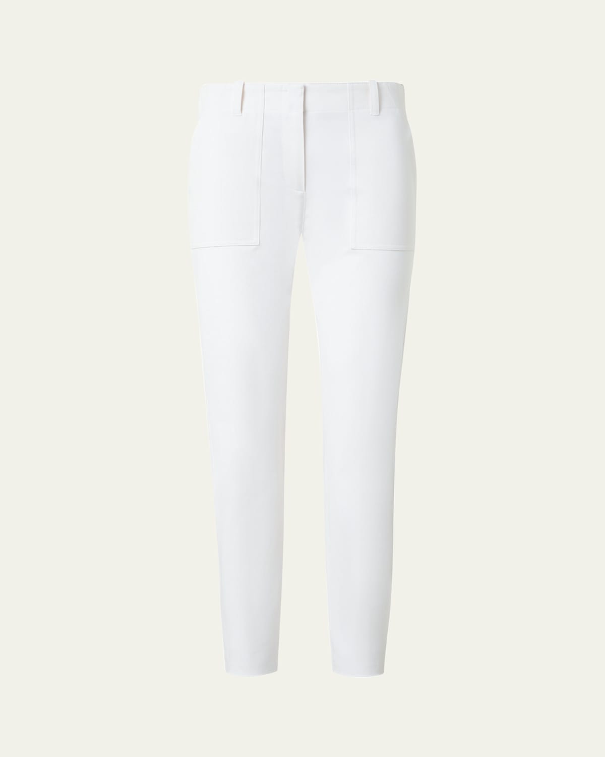 Franco Bi-Stretch Cotton Gabardine Slim-Leg Ankle Pants