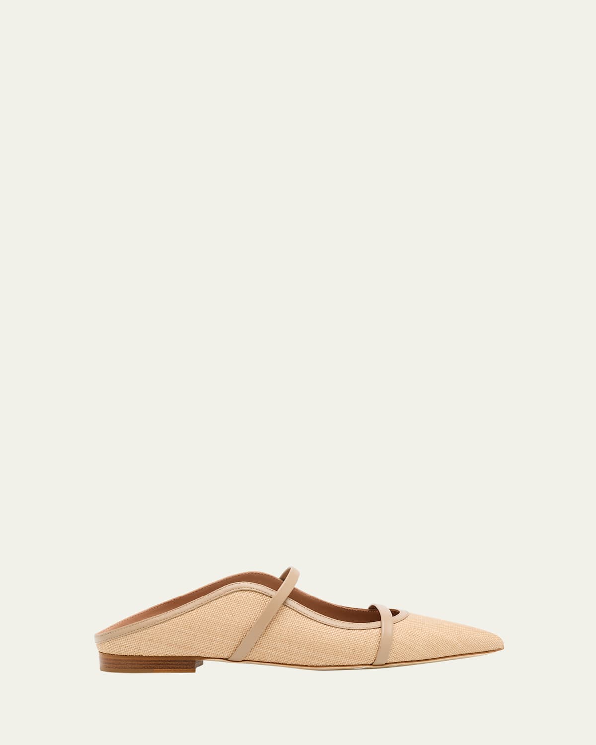 Malone Souliers Maureen Raffia Dual-strap Flat Mules