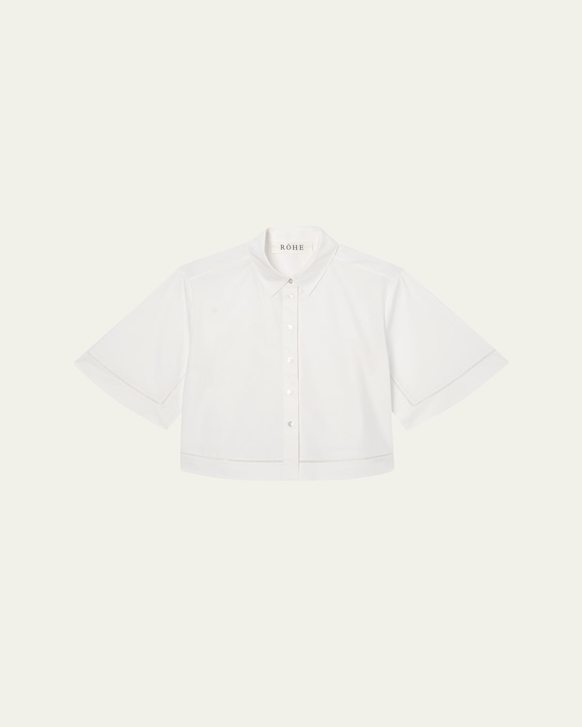 Shop Rohe Ladder Embroidered Poplin Shirt