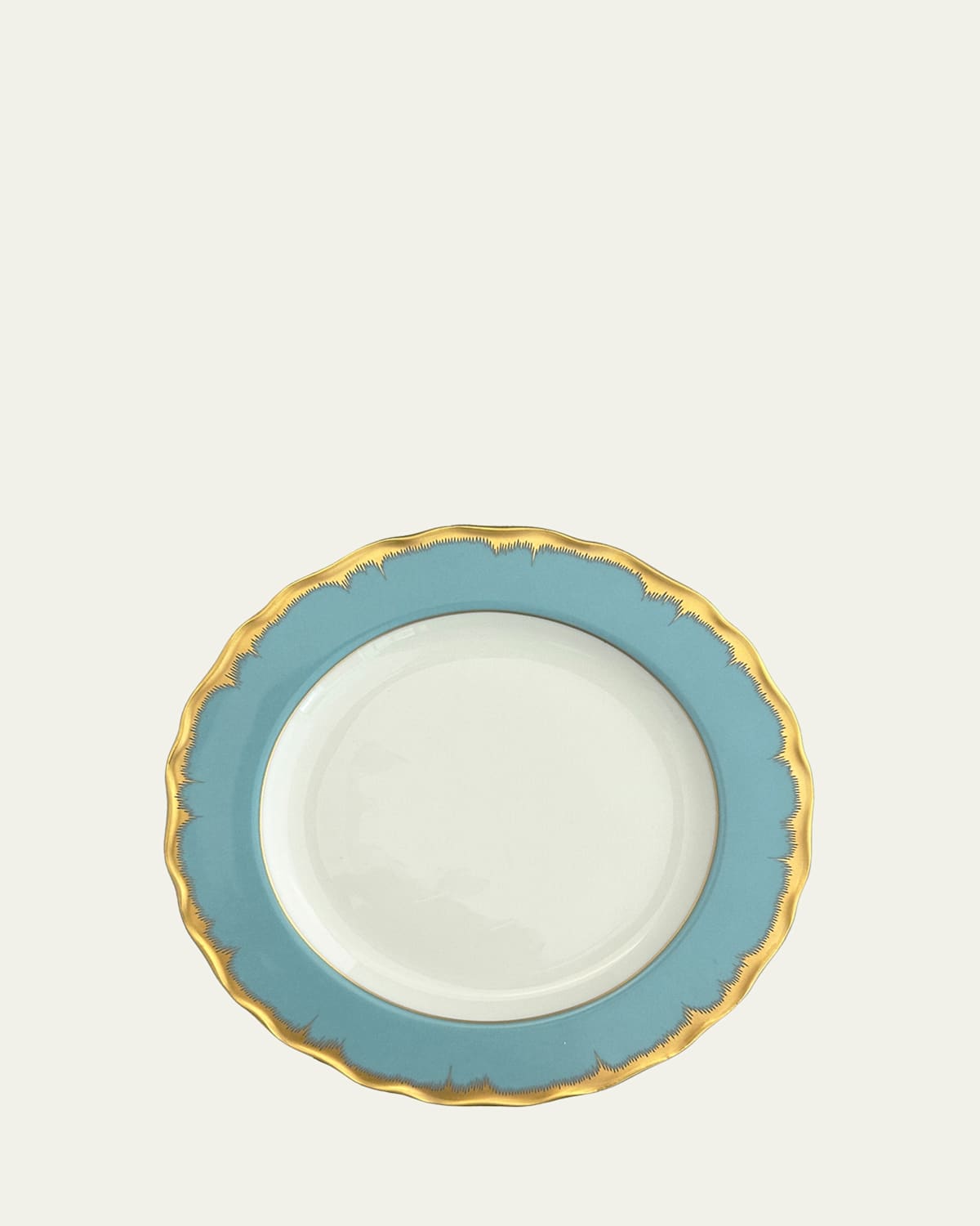 Mottahedeh Chelsea Feather Turquoise Bread & Butter Plate In Multi
