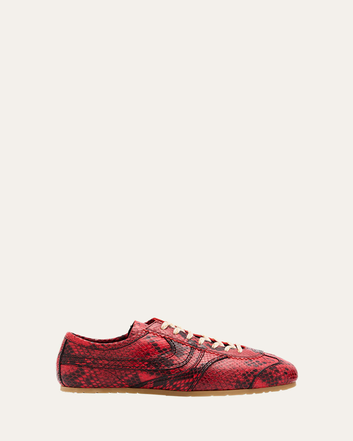 DRIES VAN NOTEN DUSTIN SNAKESKIN PRINTED LEATHER SNEAKERS 