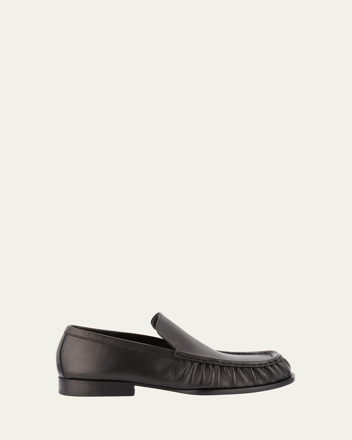 DRIES VAN NOTEN MOC-TOE CALF LEATHER LOAFERS 