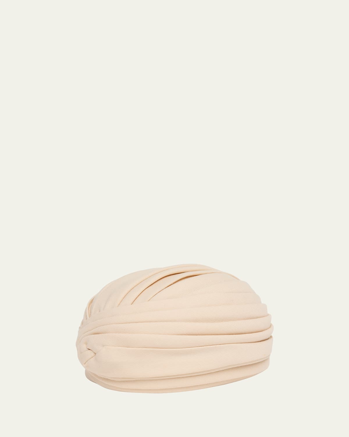 Valentino Virigin Wool V-logo Turban In Cxh Latte Oro