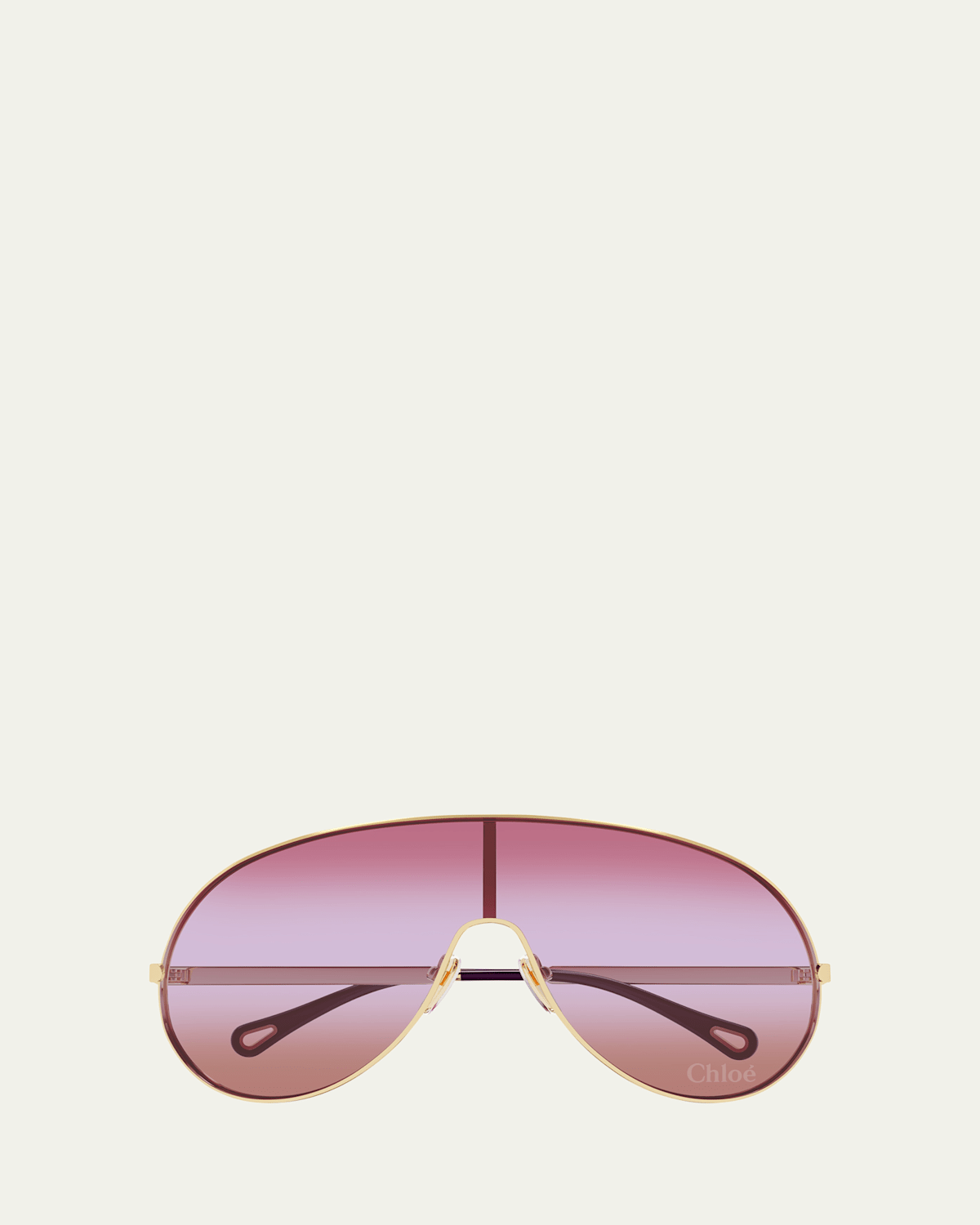 Chloé Ch0283s Metal Aviator Sunglass In Red/gold