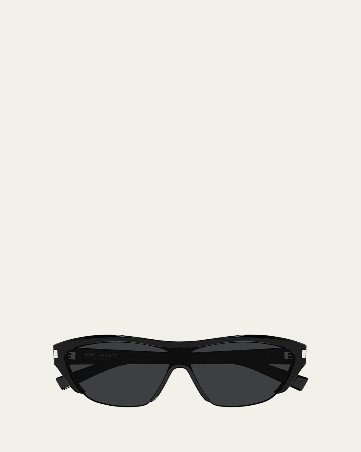 Saint Laurent Sl 704 Recycled Acetate Shield Sunglasses In Black