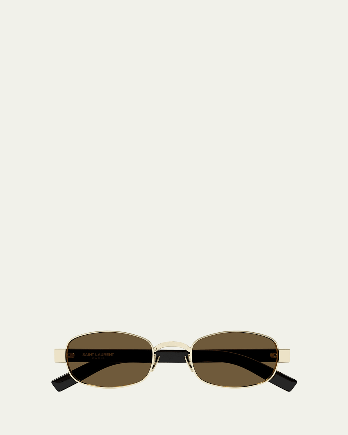 Saint Laurent Sl 706 Linea Sl Logo 001 Gold Black Brown Sunglasses In Gold