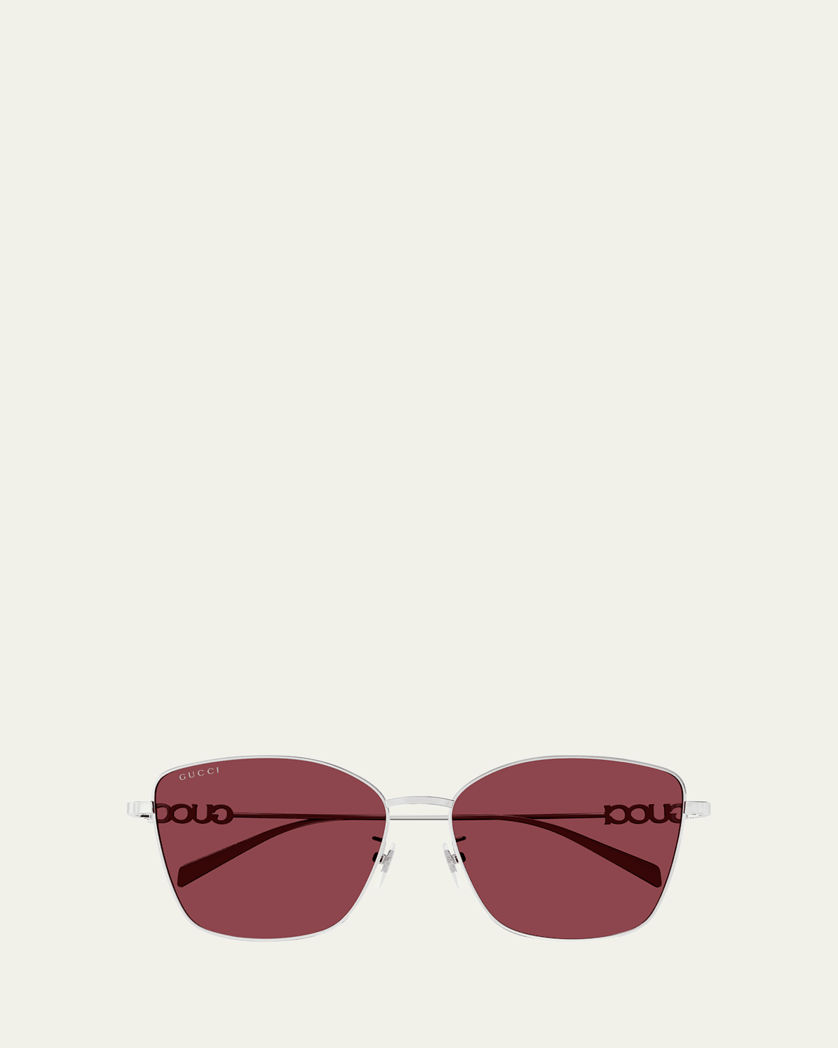 Gucci Gg1805sa Logo-print Metal Sunglasses In Silver