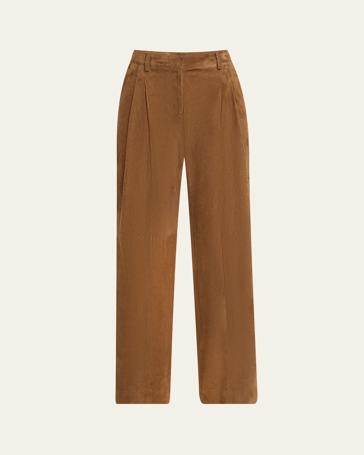 Sulli Straight-Leg Pants in Paper Suede
