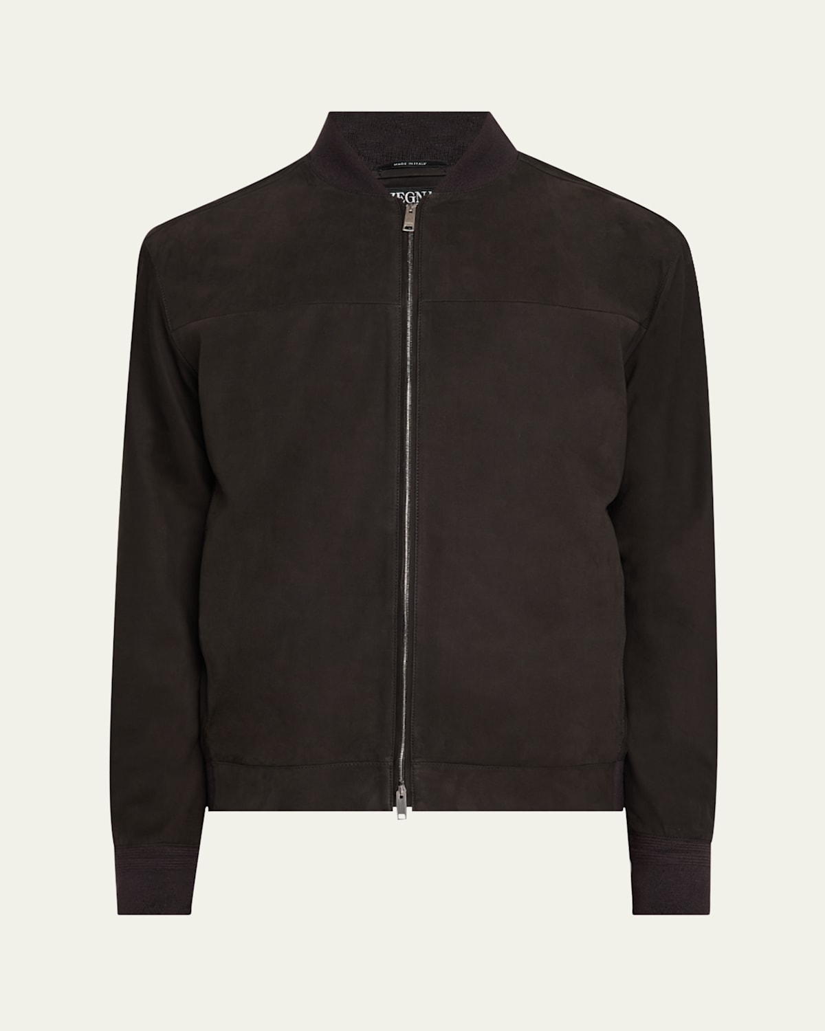 Men's Secondskin Leather Bomber Jacket