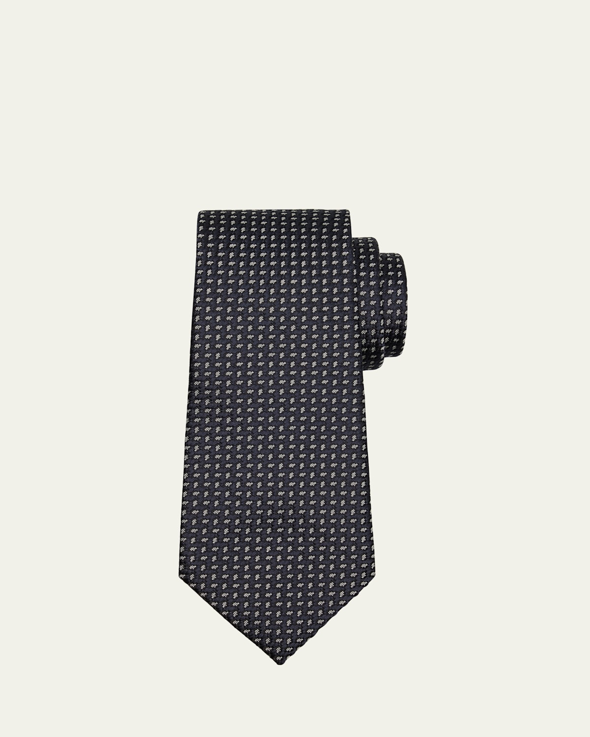 ZEGNA Men's Micro-Jacquard Silk Tie
