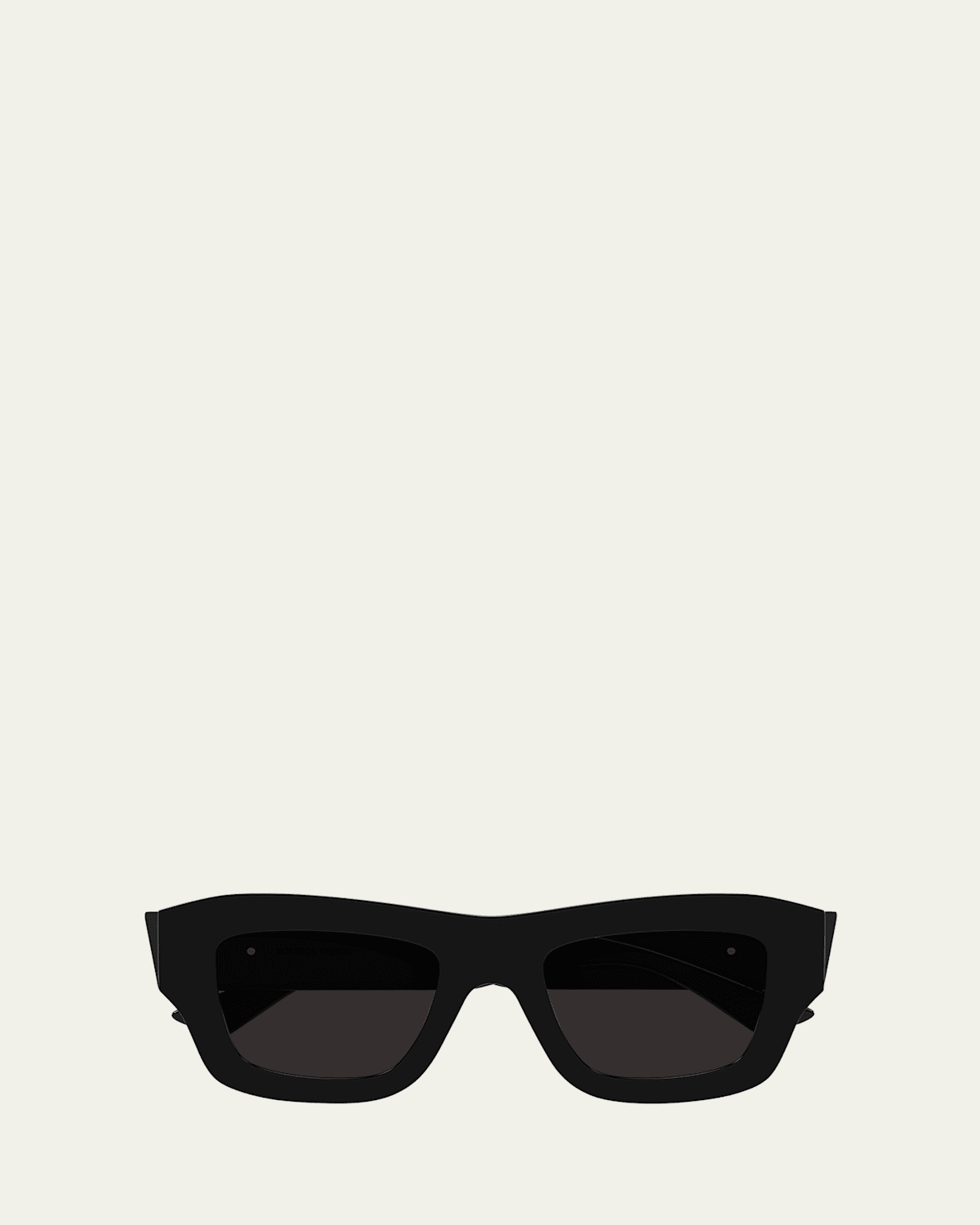 Bottega Veneta Recycled Acetate Rectangle Sunglasses In Black