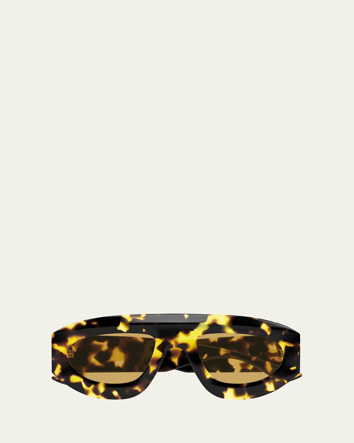 Bottega Veneta Bv1358s Recycled Acetate Aviator Sunglasses In Havana