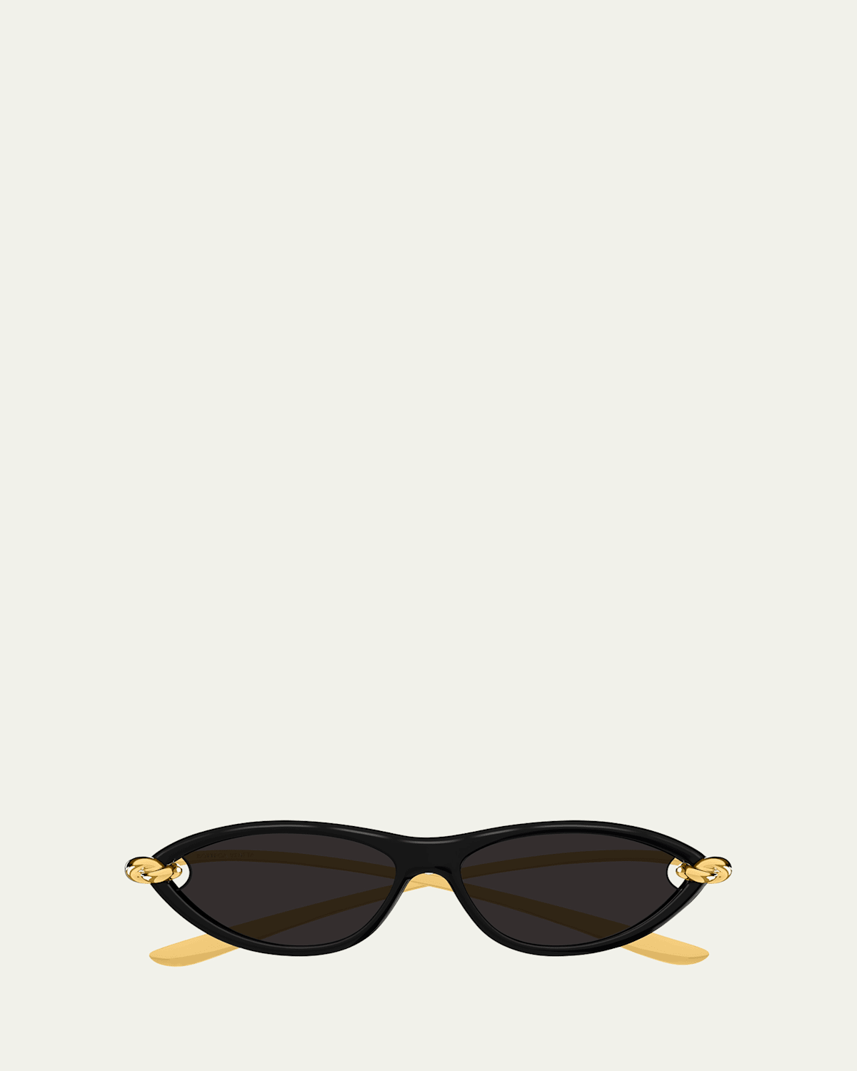 Bottega Veneta Bv1390s Signature Icons 001 Black Gold Grey Sunglasses In Black