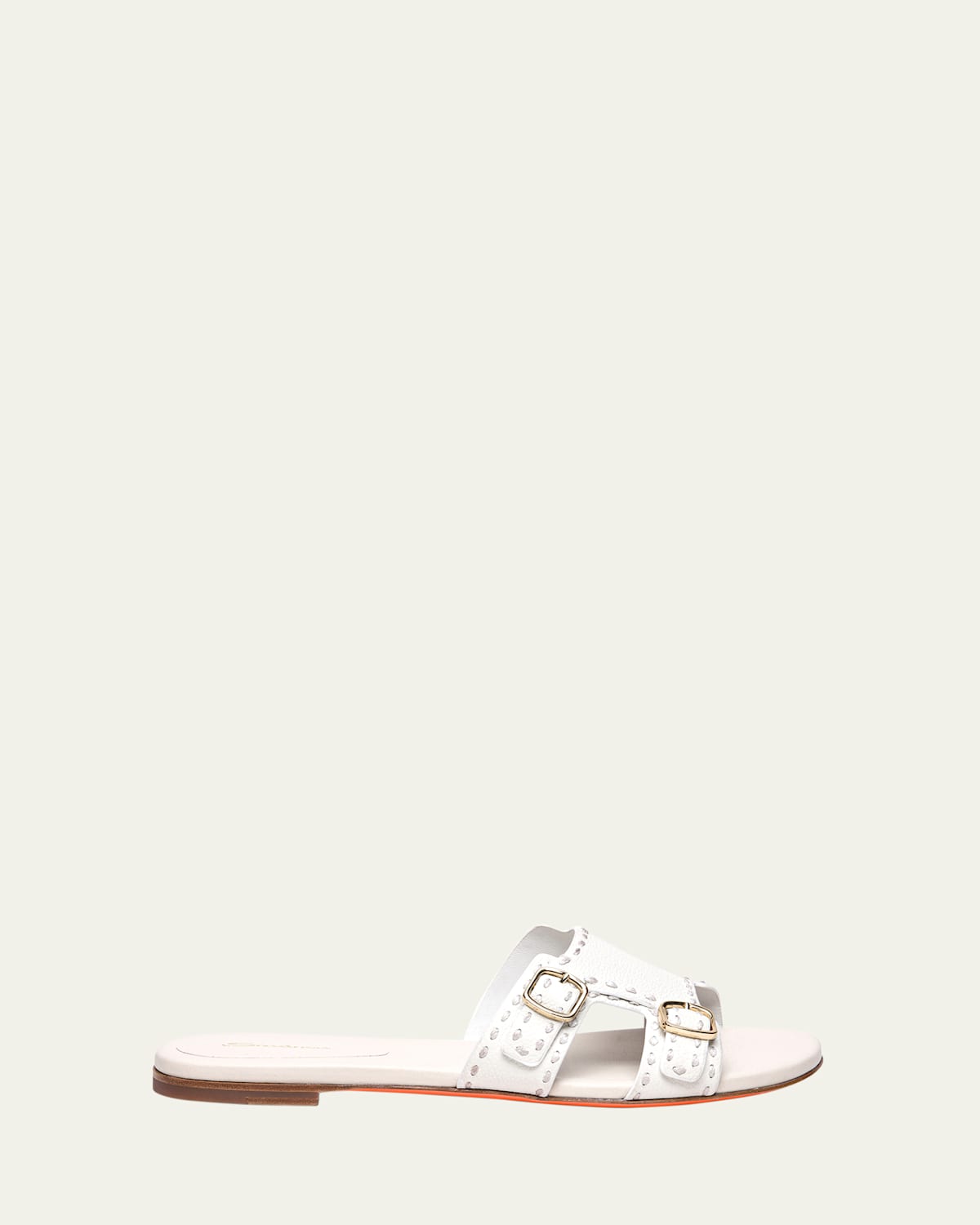 Didi Double-Monk Flat Slide Sandals