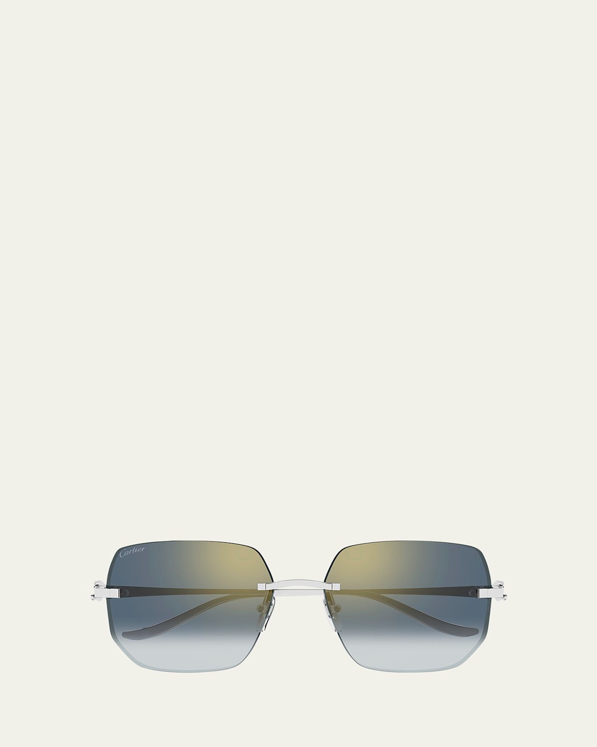 Rimless Metal Butterfly Sunglasses