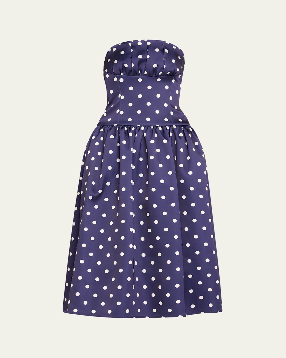Self-portrait Polka-dot Midi Dress In Blue