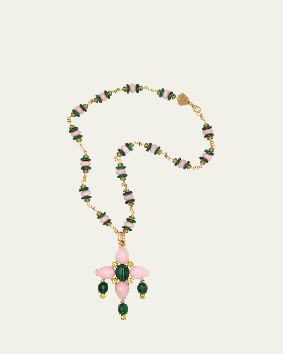 Grazia And Marica Vozza 18K Yellow Gold Chain and Flower Charm Necklace, 20"L