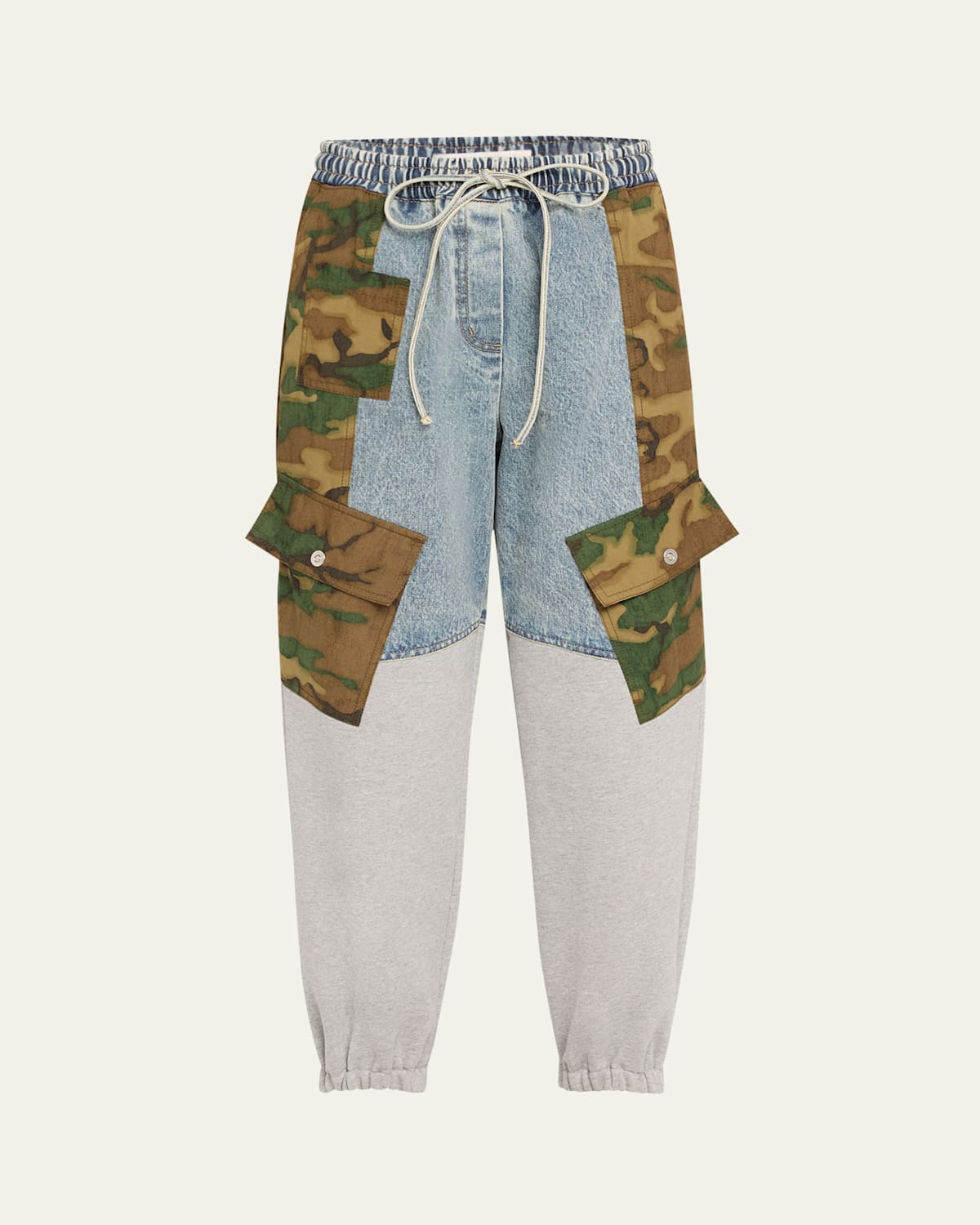 3.1 PHILLIP LIM PATCHWORK CAMO RIPSTICK JOGGERS 