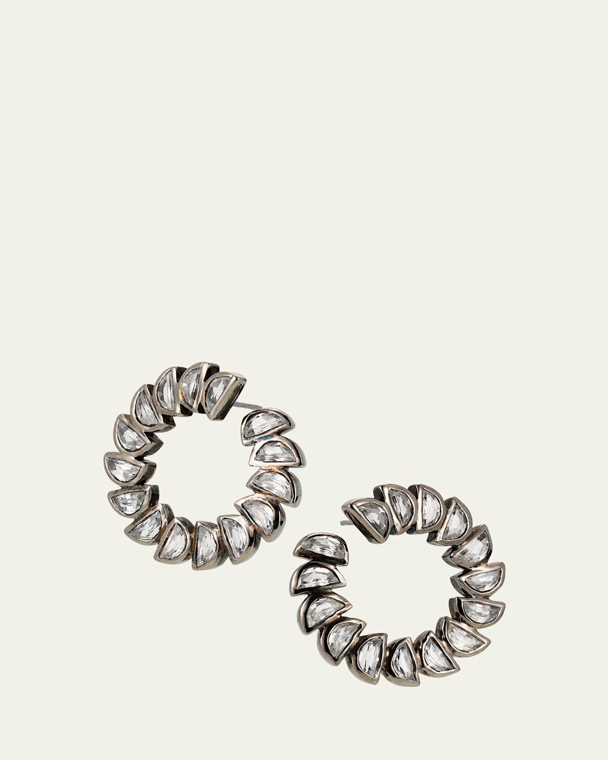 Marabou Bypass Hoop Earrings