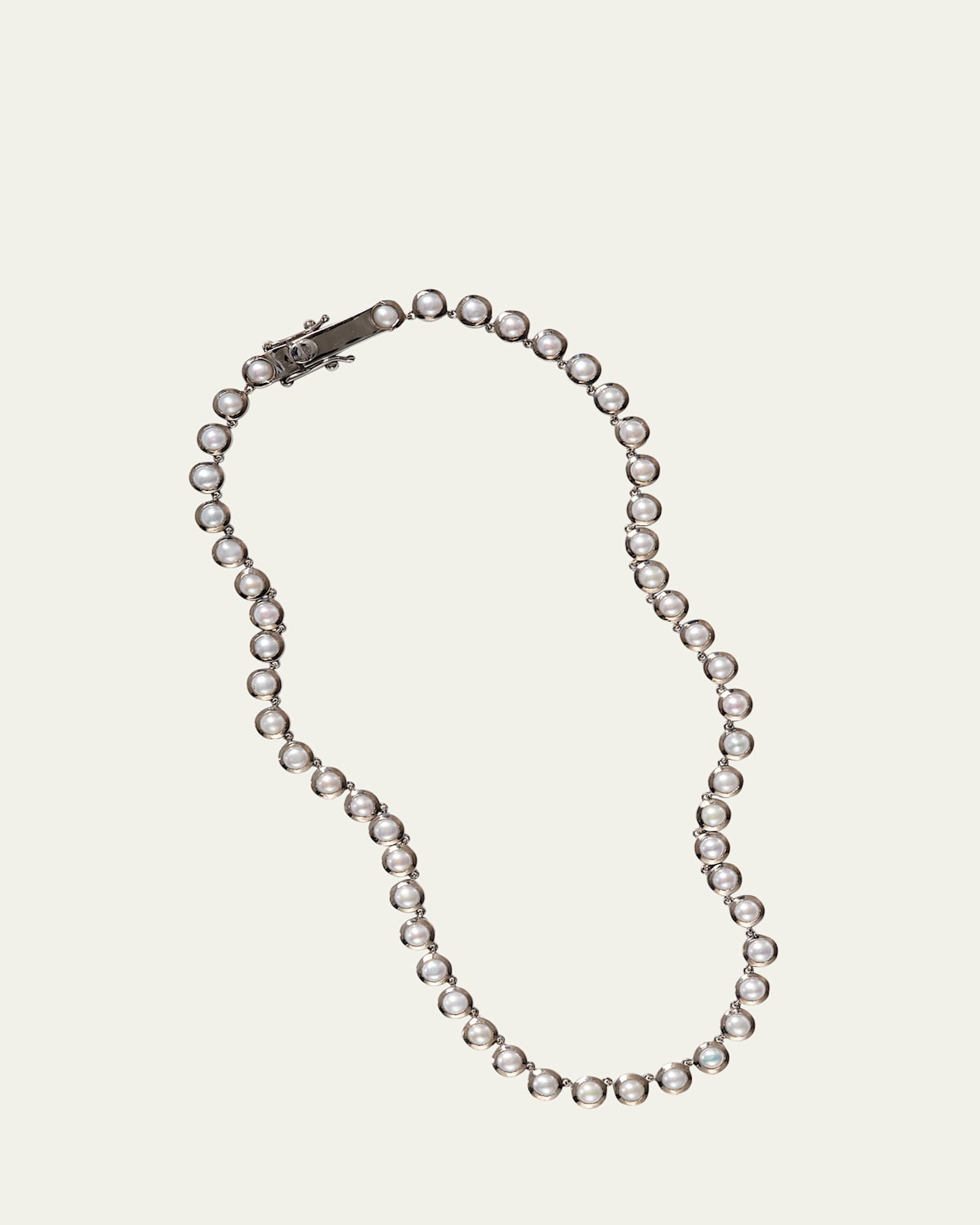 Riviere Dot Freshwater Pearl Necklace, 16"L