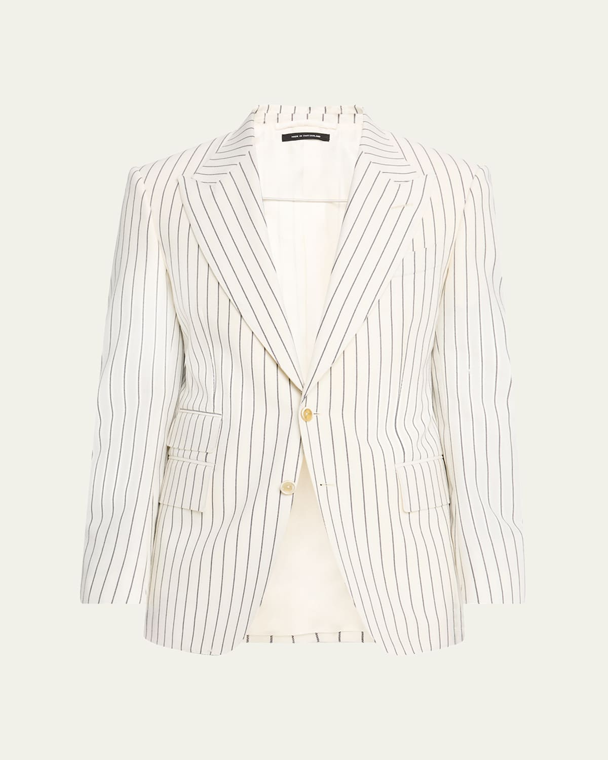 Tom Ford Men's Shelton Wool Pinstripe Suit In Black  Wh